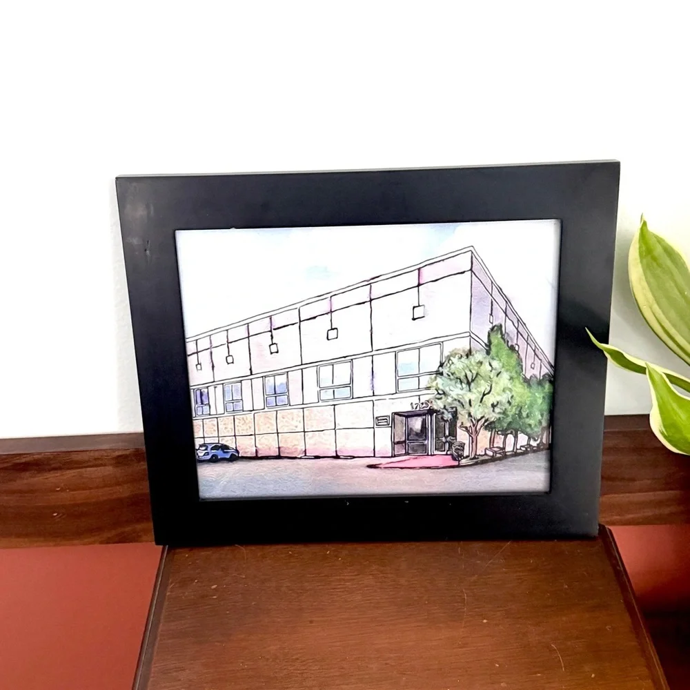 The Office TV Show Pam’s Watercolor Painting Print Framed Wall Art Memorabilia
